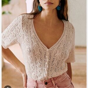Sezane Cybele Knit Cardigan Top Size Small BNWOT